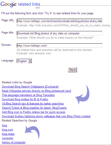 google-related-links